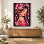 Cherry Blossom Beauty Diamond Painting Kit — Home decor scene