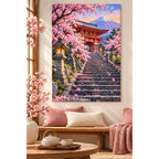 Cherry Blossom Shrine Steps home decor scene