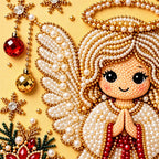 Christmas Angel pearl painting detail