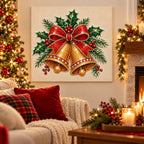 Christmas bells and holly pearl painting room