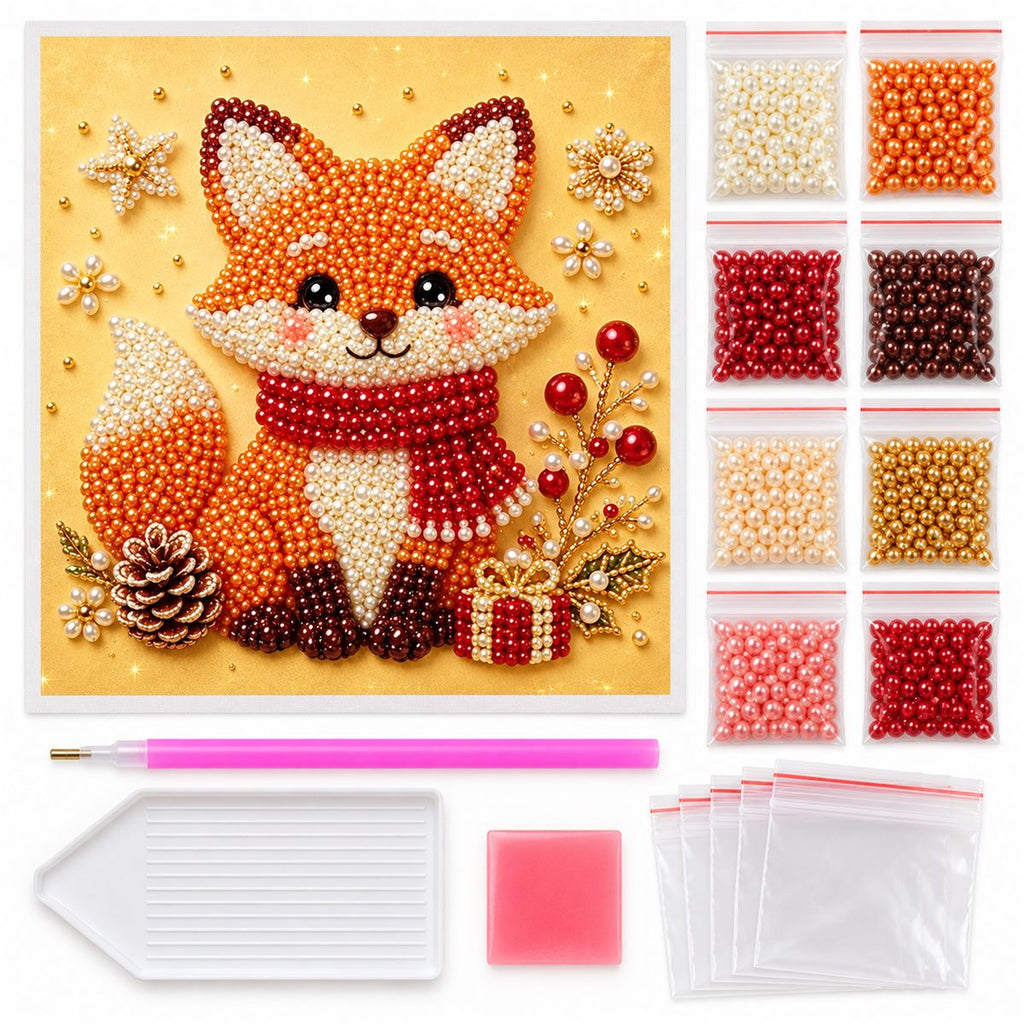 Christmas Fox Pinecone Gift — kit image