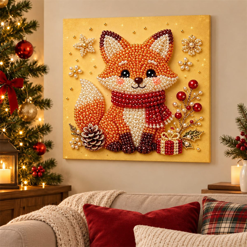 Christmas Fox Pinecone Gift — room image