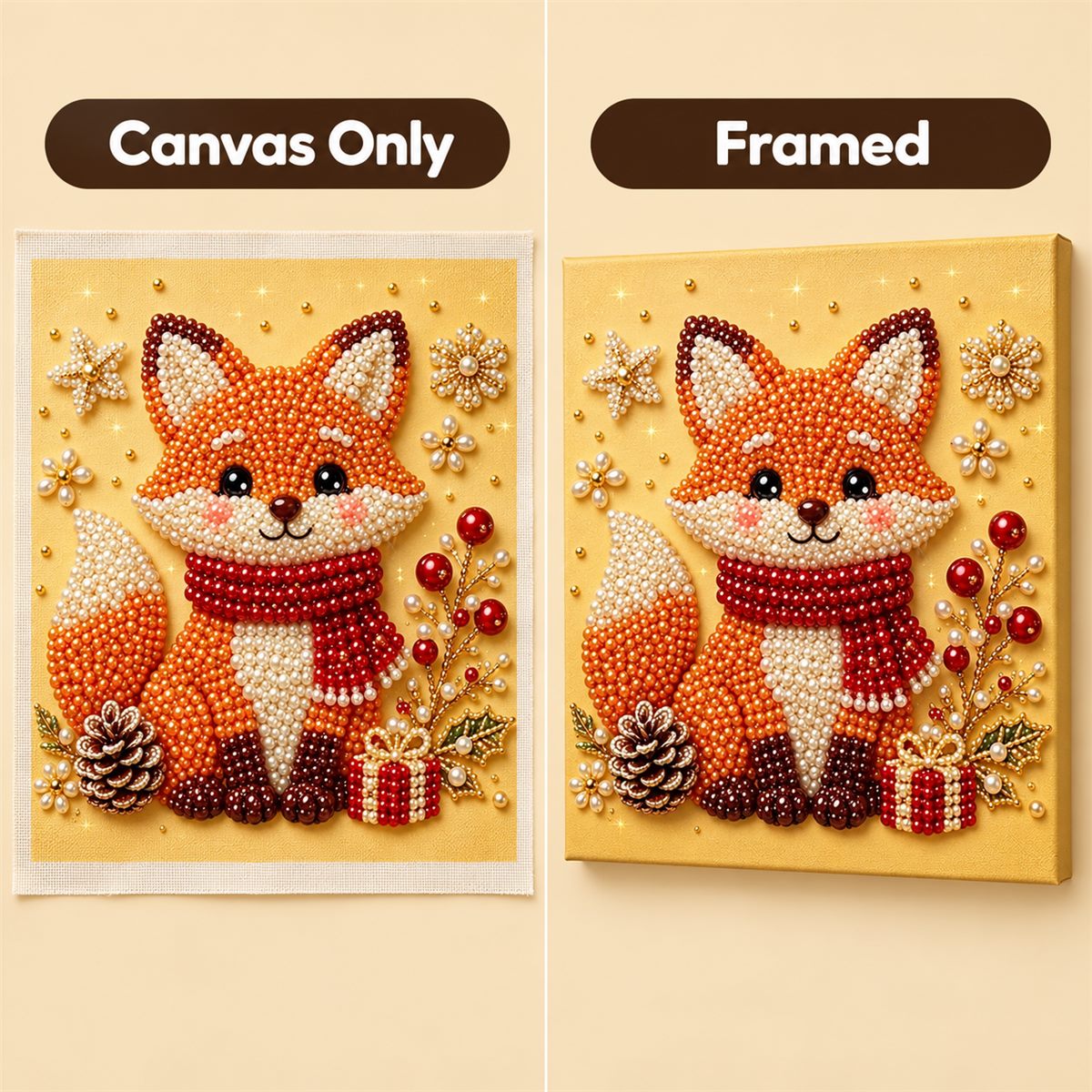 Christmas Fox Pinecone Gift — style image