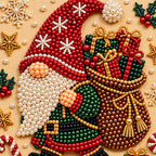 Christmas Gnome Gift Sack pearl painting kit – detail image