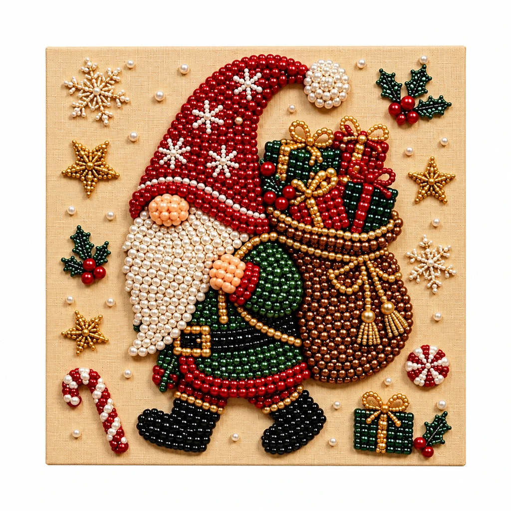 Christmas Gnome Gift Sack pearl painting kit – hero image
