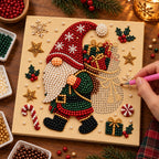 Christmas Gnome Gift Sack pearl painting kit – process image