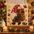 Christmas Gnome Gift Sack pearl painting kit – room image
