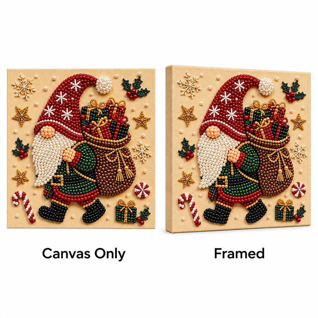 Christmas Gnome Gift Sack pearl painting kit – style image