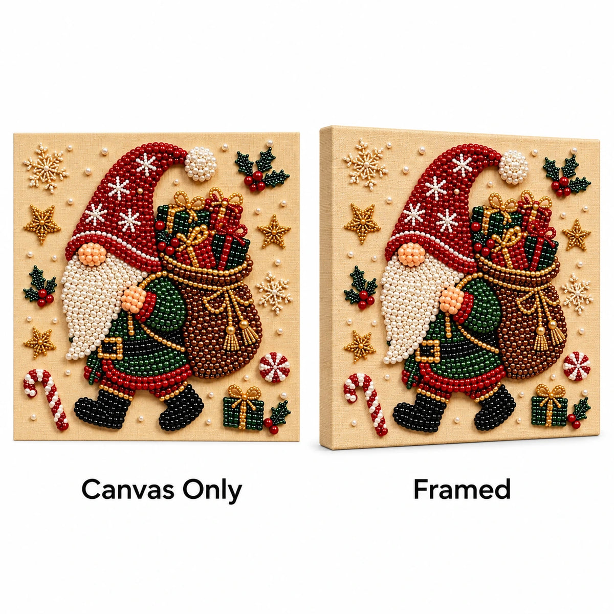 Christmas Gnome Gift Sack pearl painting kit – style image