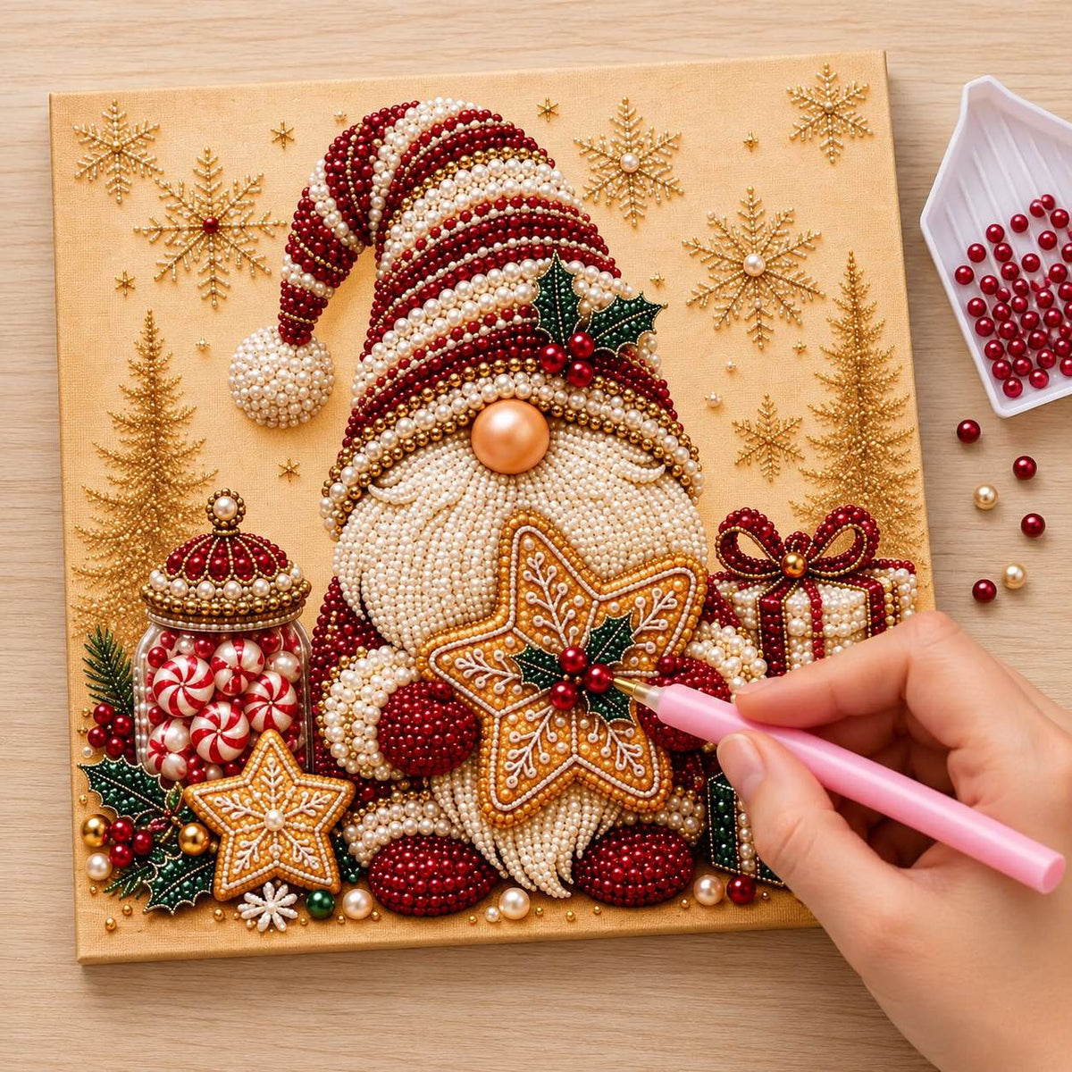 Christmas Gnome Gingerbread Star — process image