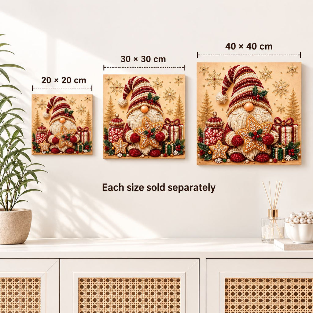 Christmas Gnome Gingerbread Star — size image