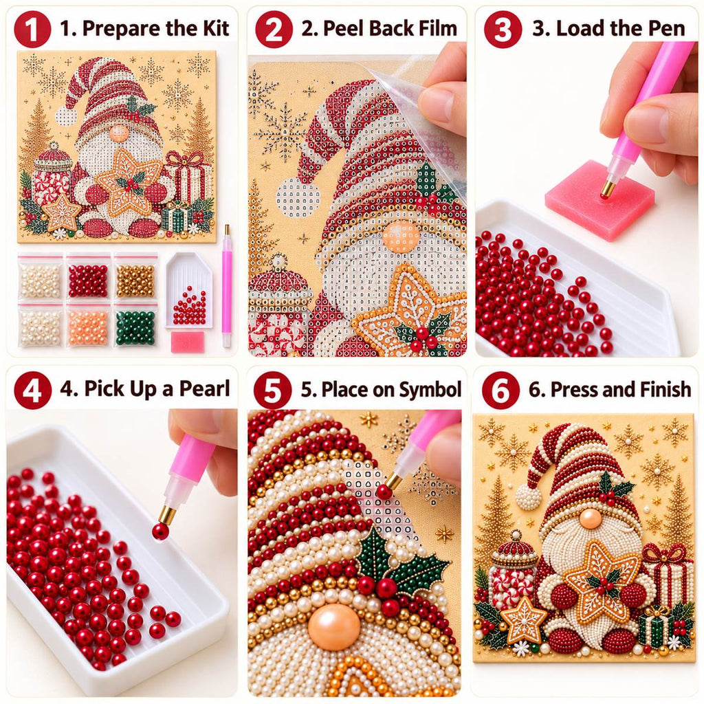 Christmas Gnome Gingerbread Star — tutorial image