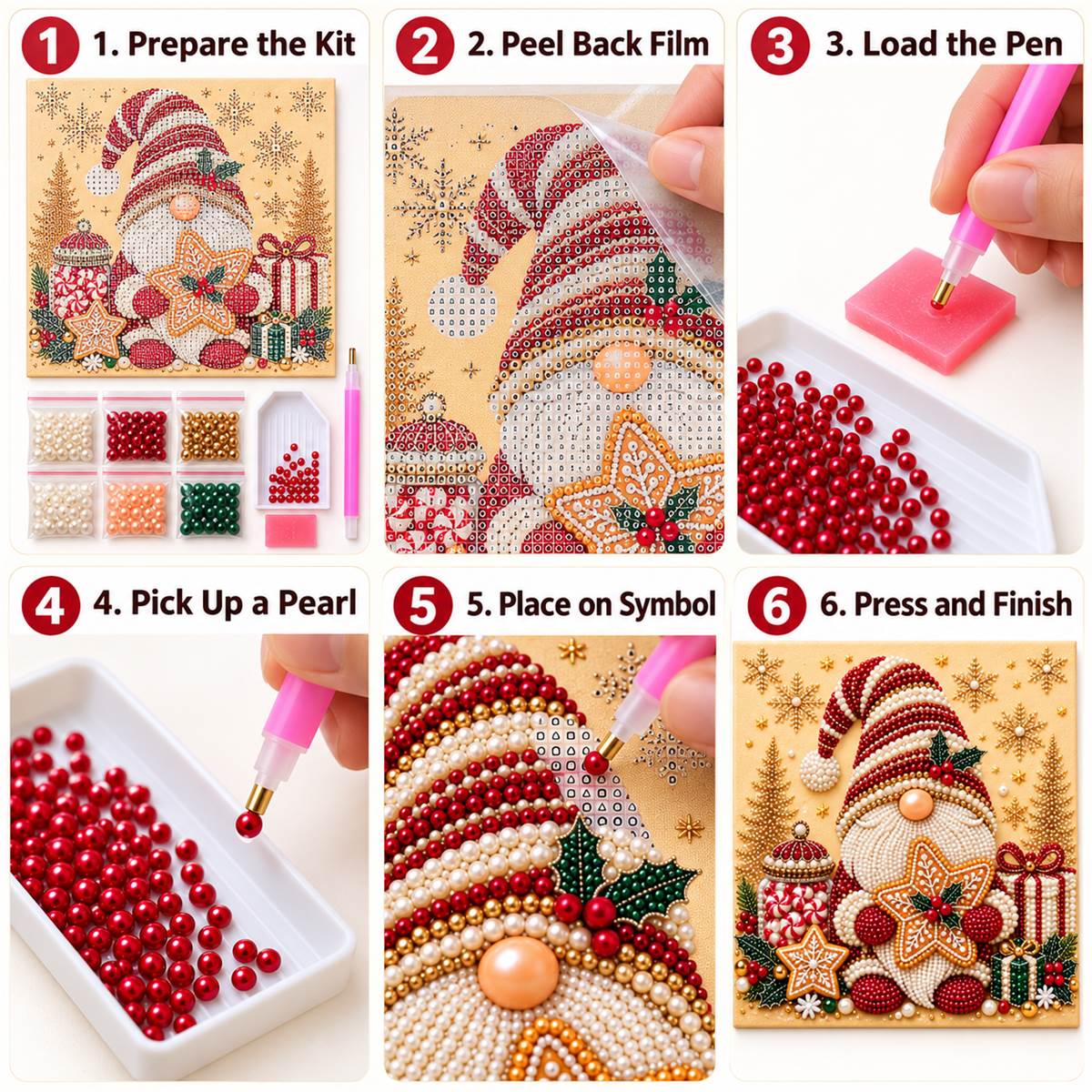 Christmas Gnome Gingerbread Star — tutorial image