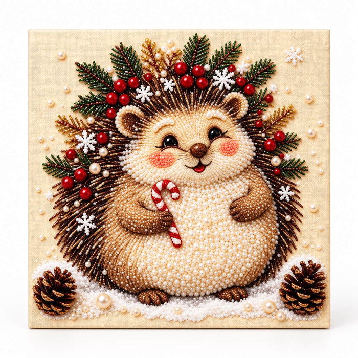 Christmas Hedgehog with Candy Cane — hero image