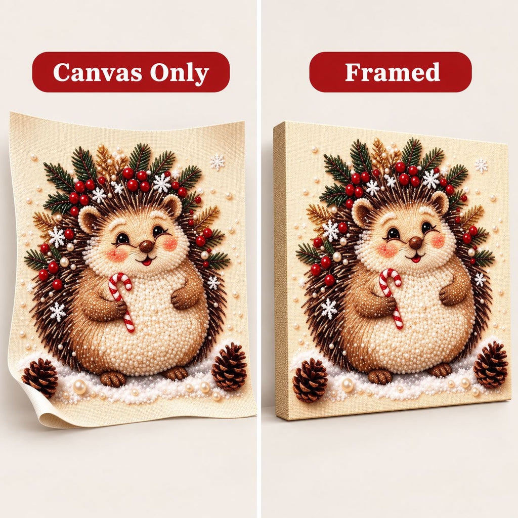 Christmas Hedgehog with Candy Cane — style image