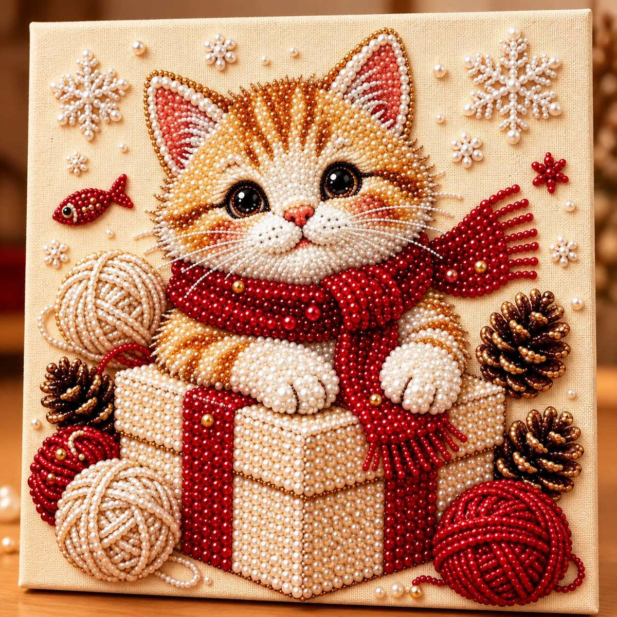Christmas Kitten Gift Box — detail image