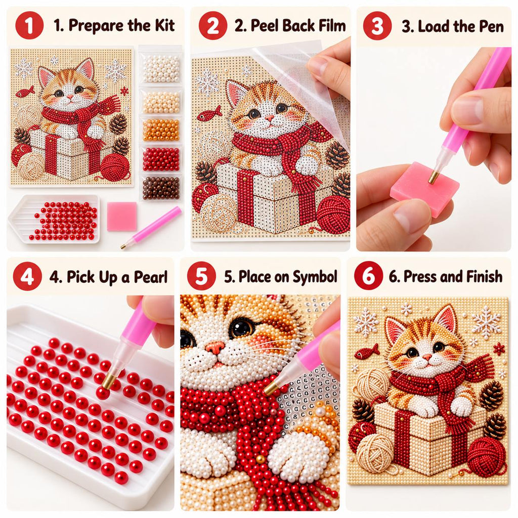 Christmas Kitten Gift Box — tutorial image