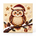 Christmas owl on a snowy branch pearl painting kit hero image