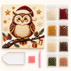 Christmas owl pearl painting kit contents