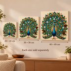 Christmas Peacock Snowflakes — size image