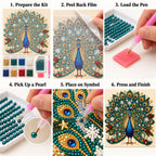 Christmas Peacock Snowflakes — tutorial image