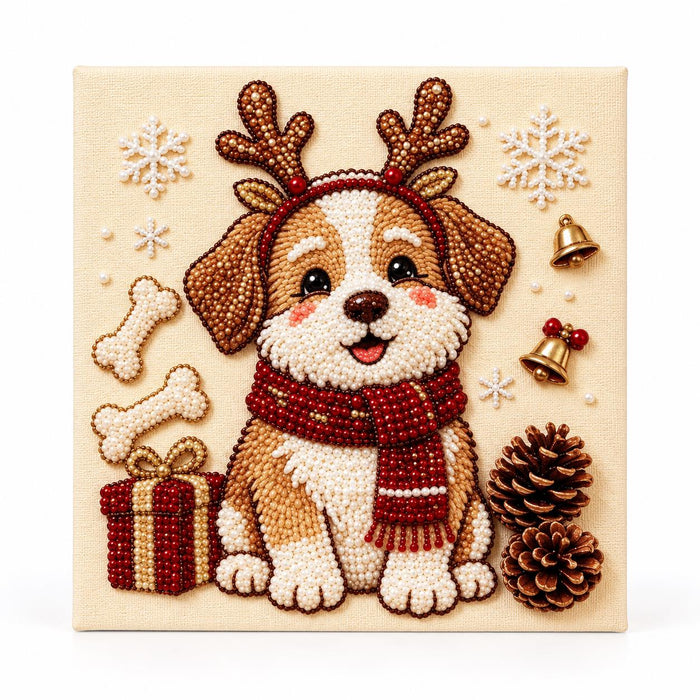 Christmas Puppy with Antlers — hero image