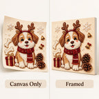 Christmas Puppy with Antlers — style image