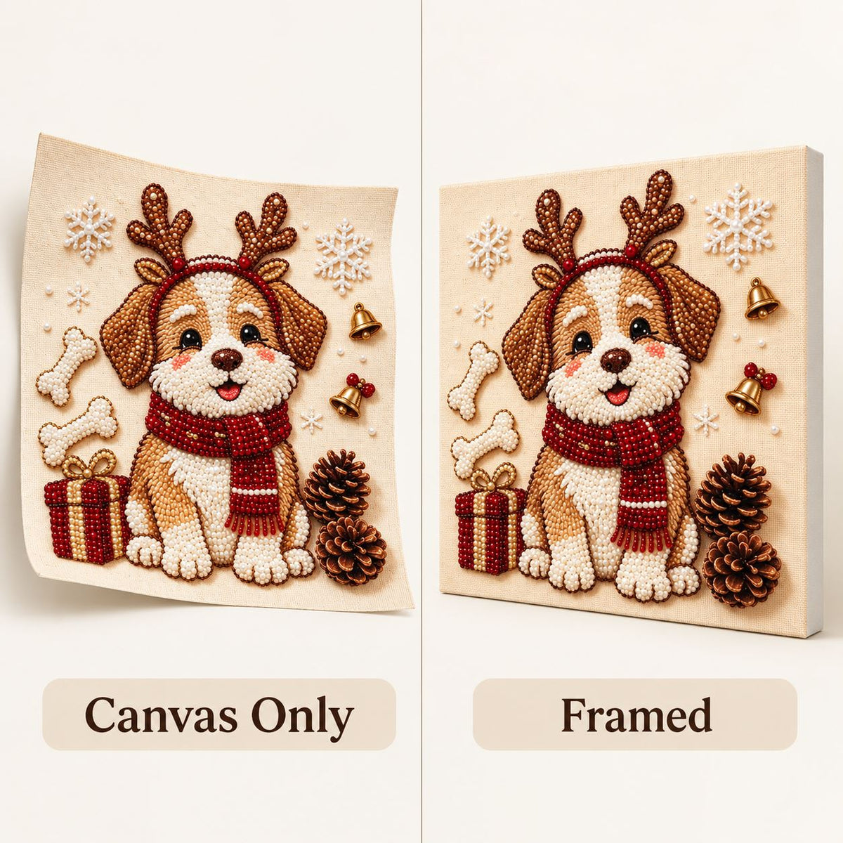 Christmas Puppy with Antlers — style image