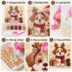Christmas Puppy with Antlers — tutorial image