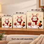 Christmas Rabbit with Gift — size image