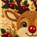 Christmas Reindeer pearl painting detail