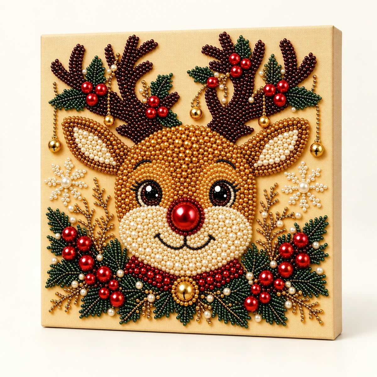 Christmas Reindeer pearl painting hero