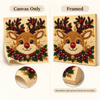 Christmas Reindeer pearl painting style