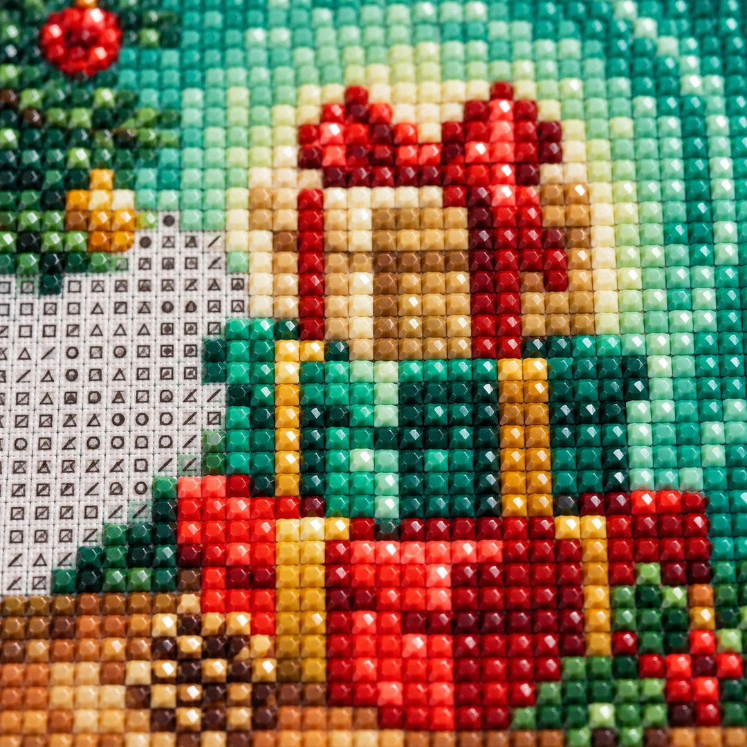 Christmas gift boxes diamond painting drill and canvas detail