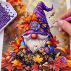 Christmas gnome with ducks diamond painting No Frame and Framed comparison