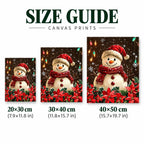 snowman with poinsettias diamond painting size guide