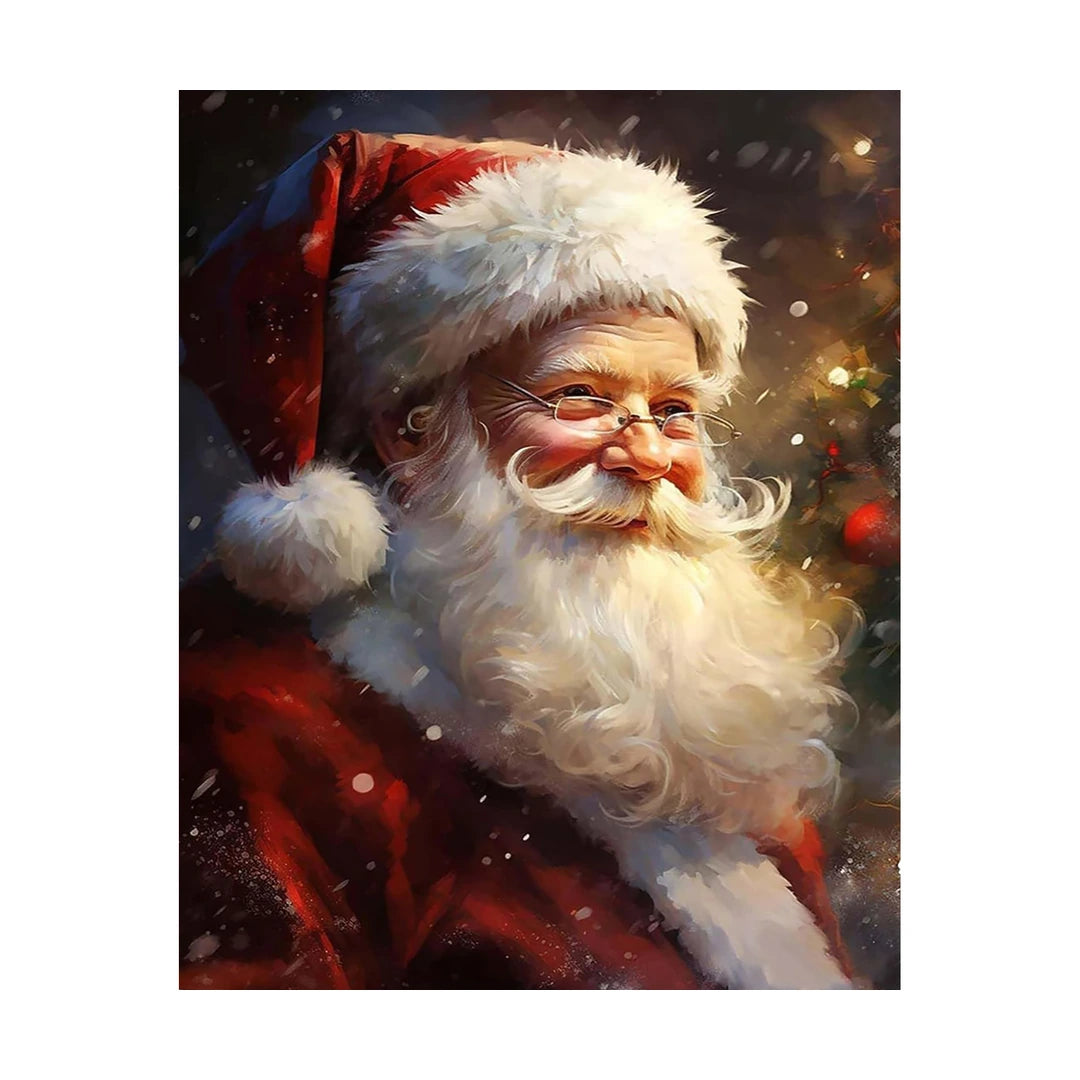 Santa portrait diamond painting finished artwork