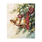 Christmas bells and holly diamond painting original artwork