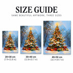 Christmas tree with presents diamond painting size guide