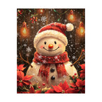 festive snowman with ornaments diamond painting original artwork