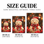 festive snowman with ornaments diamond painting size guide