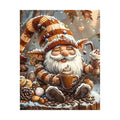 Santa with cookies and cocoa diamond painting original artwork