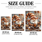 Santa with cookies and cocoa diamond painting size guide