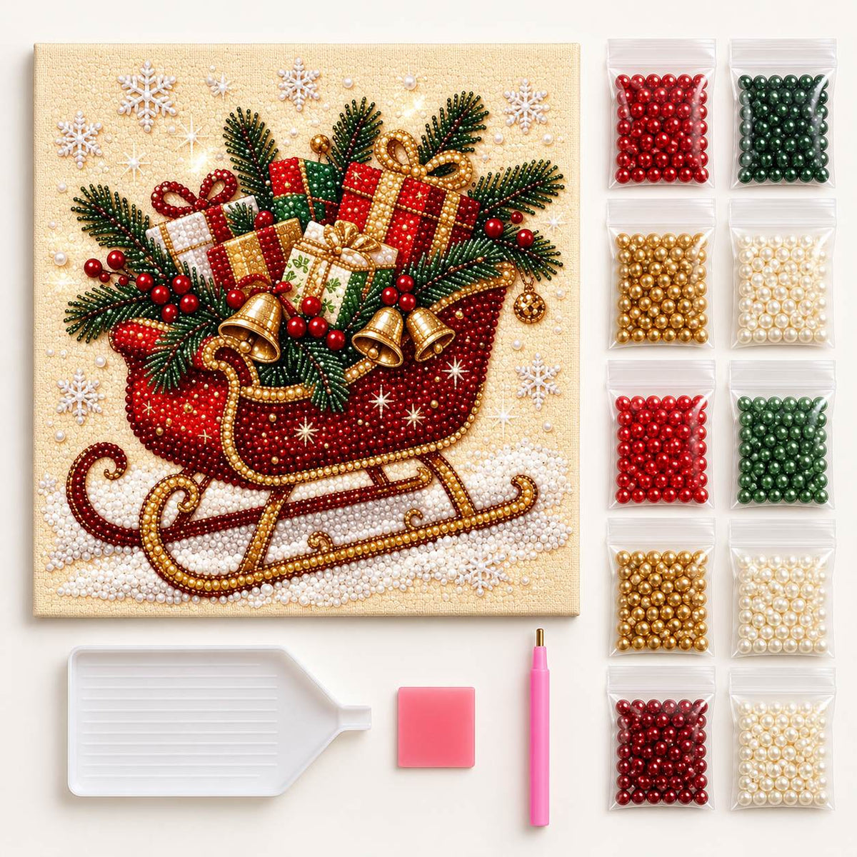 Christmas Sleigh with Gifts — kit image