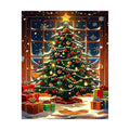 Christmas Tree Window Diamond Painting Kit original artwork on white background