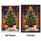 Christmas Tree Window Diamond Painting Kit frame comparison