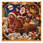 Christmas Turkey Escape Pearl Diamond Painting Kit hero