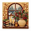 Christmas Window Vase pearl painting kit – hero image