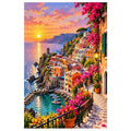 Cinque Terre Italy Sunset original artwork on white