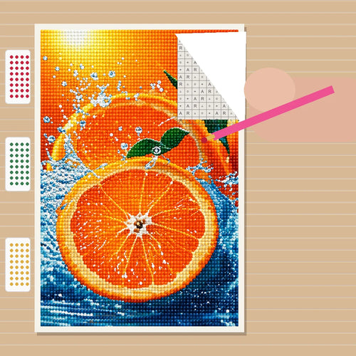 Citrus Splash Diamond Painting Kit process view